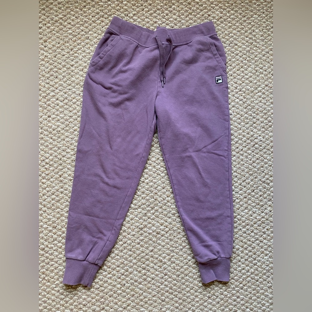 Fila Women’s Purple Lilac Lavender Drawstring Sweatpants Size Large